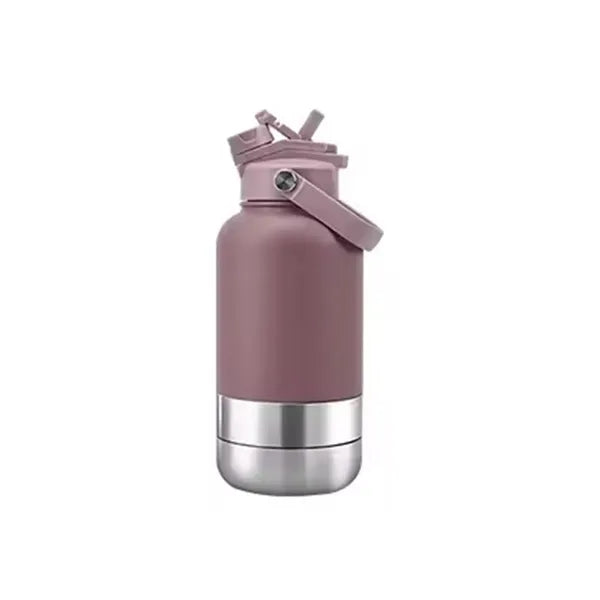 3-in-1 Pet Travel Water Bottle 32oz Stainless Steel - Print