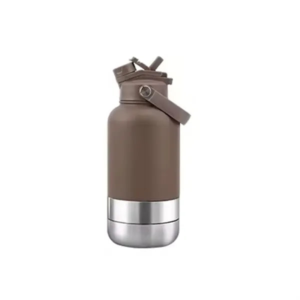 3-in-1 Pet Travel Water Bottle 32oz Stainless Steel - Print