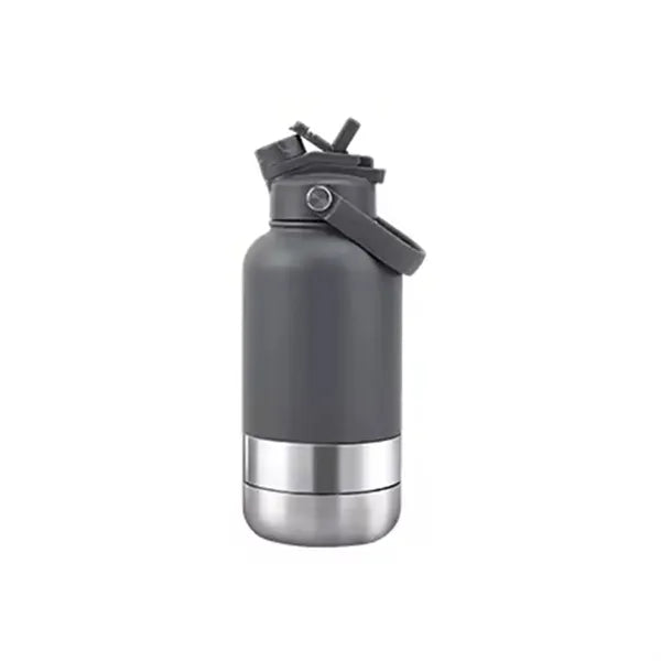 3-in-1 Pet Travel Water Bottle 32oz Stainless Steel - Print