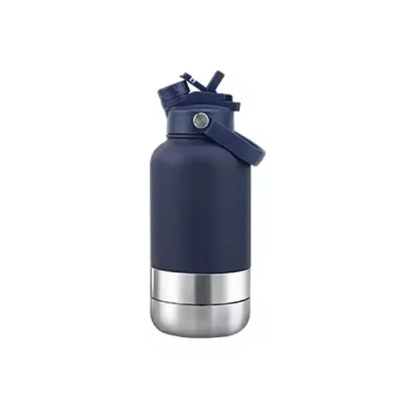 3-in-1 Pet Travel Water Bottle 32oz Stainless Steel - Print
