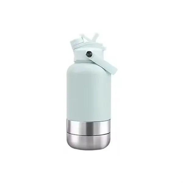 3-in-1 Pet Travel Water Bottle 32oz Stainless Steel - Laser