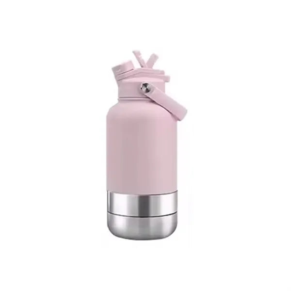3-in-1 Pet Travel Water Bottle 32oz Stainless Steel - Laser
