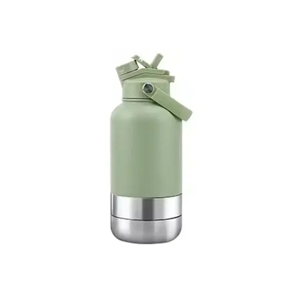 3-in-1 Pet Travel Water Bottle 32oz Stainless Steel - Laser