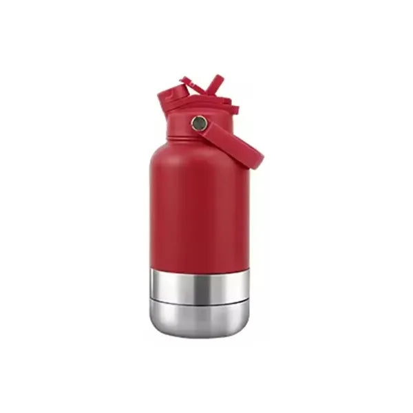 3-in-1 Pet Travel Water Bottle 32oz Stainless Steel - Laser