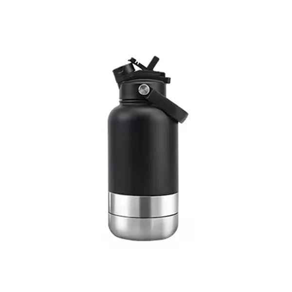 3-in-1 Pet Travel Water Bottle 32oz Stainless Steel - Laser