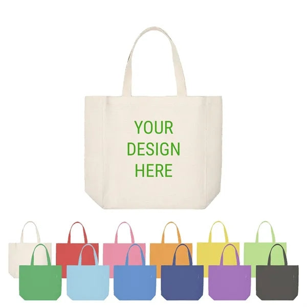 Eco-Friendly Canvas Tote Bag with Long Handles Custom Logo