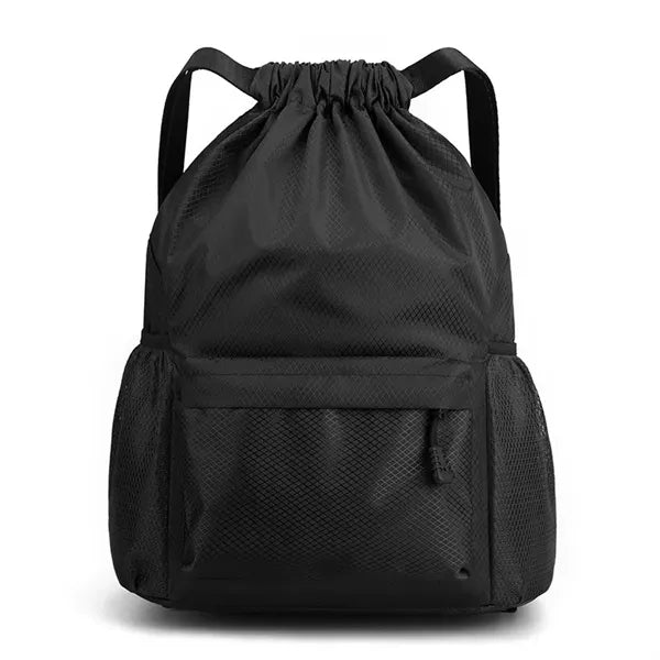 Waterproof Drawstring Backpack with Mesh Sides - Large Sport