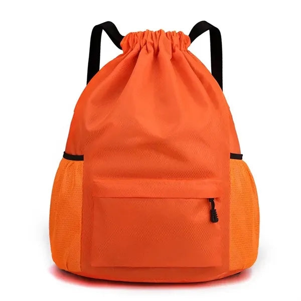 Waterproof Drawstring Backpack with Mesh Sides - Large Sport