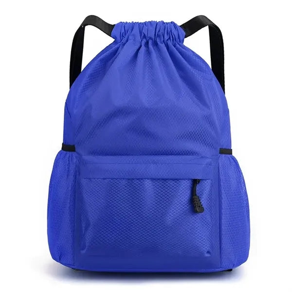 Waterproof Drawstring Backpack with Mesh Sides - Large Sport