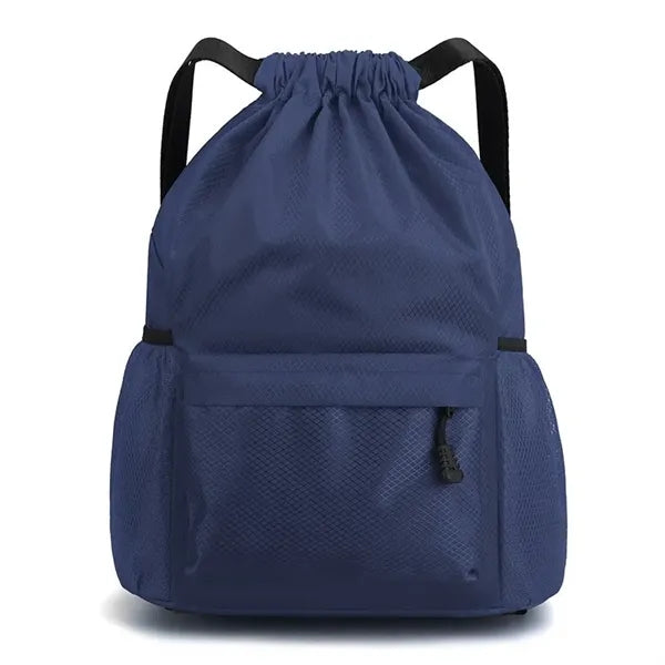 Waterproof Drawstring Backpack with Mesh Sides - Large Sport