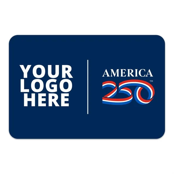 America 250 TM Rectangle White Full Color Hard Hat Decal