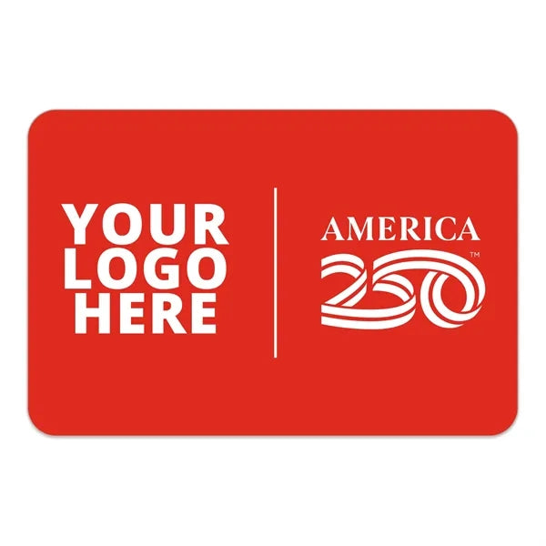 America 250 TM Rectangle White Full Color Hard Hat Decal