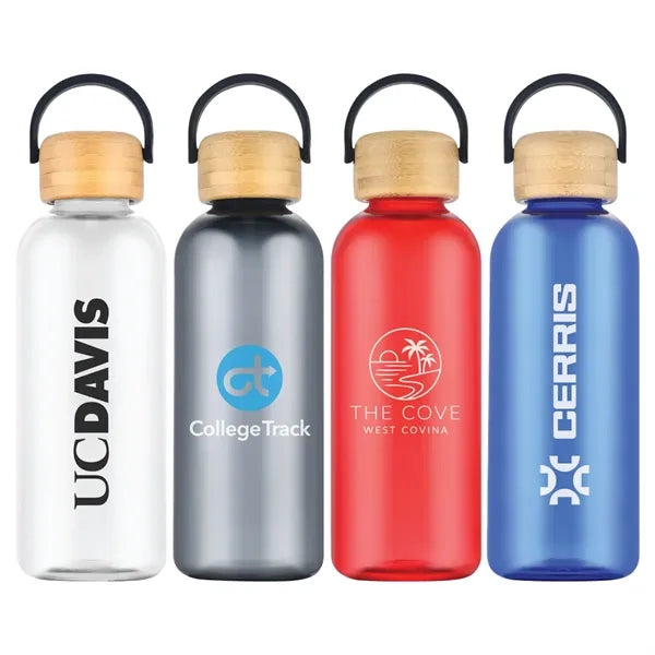Traveler 21 oz. RPET Plastic Bottle w/ Bamboo Lid
