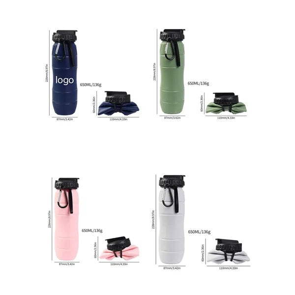 22oz Silicone Foldable Water Cup