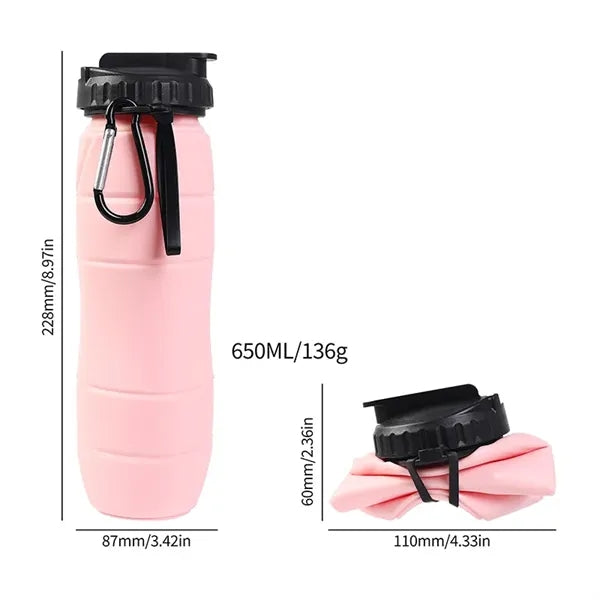 22oz Silicone Foldable Water Cup