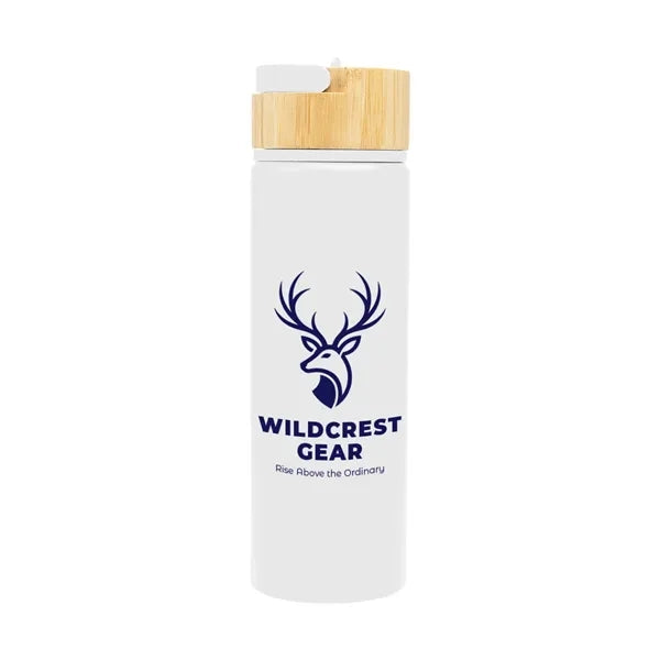 27 Oz. Ellis Recycled Aluminum Bottle With Bamboo Lid