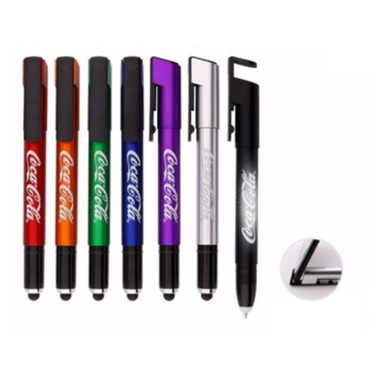 3-in-1 Light Up Logo Stylus Pen with Phone Holder