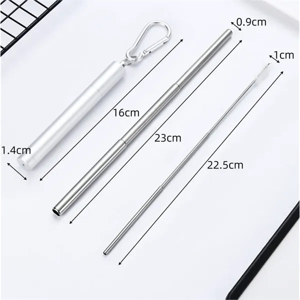 PocketSip Collapsible Stainless Straw Kit