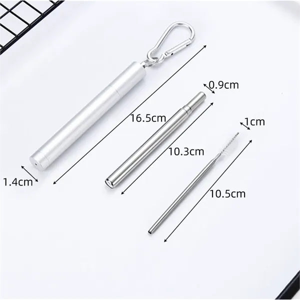 PocketSip Collapsible Stainless Straw Kit