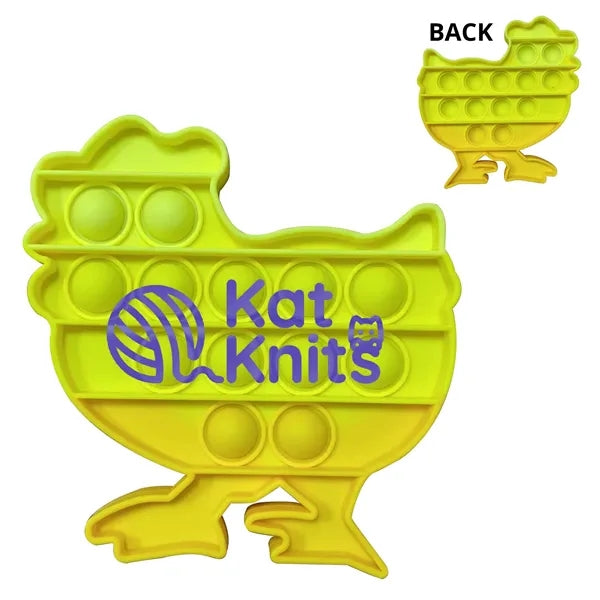 Pop It Fidget Toy - Chicken Shaped Full color