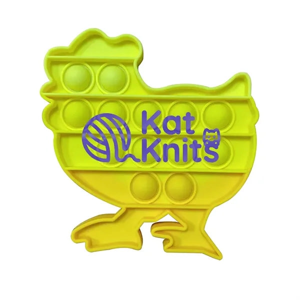 Pop It Fidget Toy - Chicken Shaped Full color