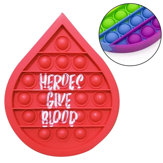 Pop It Fidget Toy - Tear Drop Shaped Full color