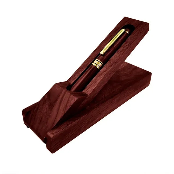 GreenGift - EcoLuxe Rosewood Roller Pen Set