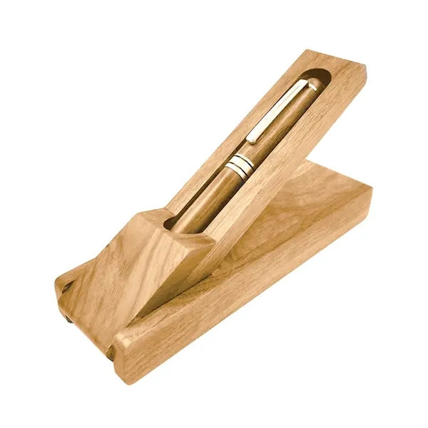 GreenGift - EcoLuxe Rosewood Roller Pen Set