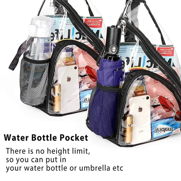Clear PVC Sling Bag Stadium Approved Crossbody Pack