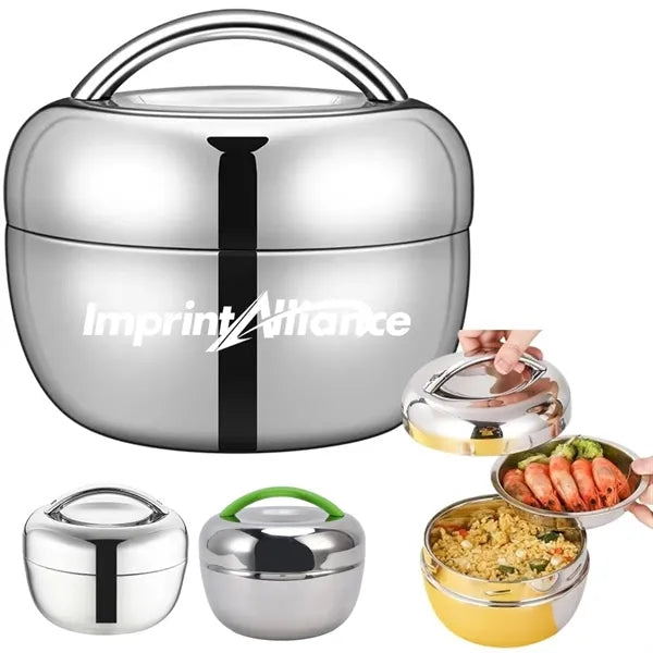 Creative Apple-Shaped Stainless Steel Insulated Lunch Box