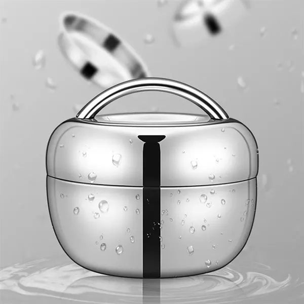 Creative Apple-Shaped Stainless Steel Insulated Lunch Box
