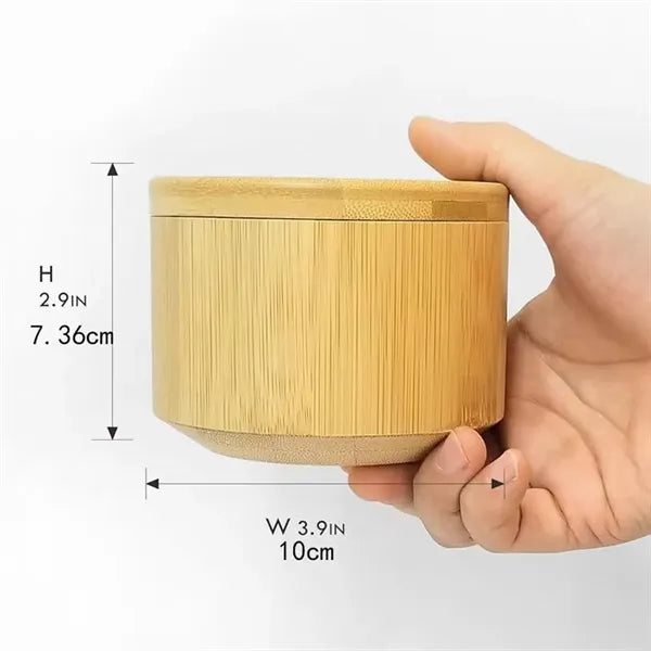 Bamboo Cellar Set w/ Magnetic Swivel Lids & Serving Spoons