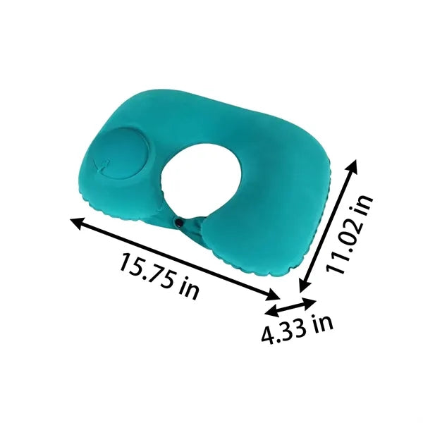 Logo Press Inflatable Portable Outdoor Neck Pillow
