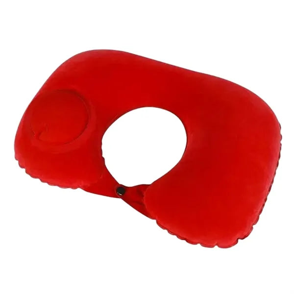 Logo Press Inflatable Portable Outdoor Neck Pillow