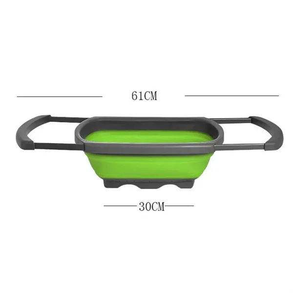 Collapsible Over-the-Sink Colander&Strainer Basket w/Handles