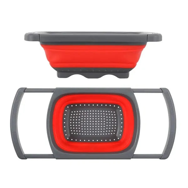 Collapsible Over-the-Sink Colander&Strainer Basket w/Handles