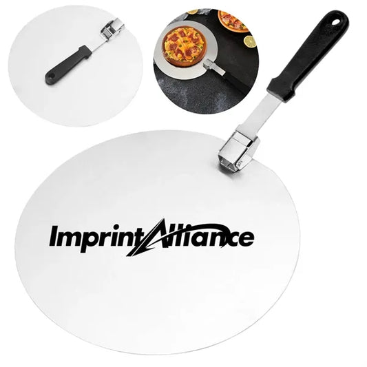 12In Round Stainless Steel Pizza Peel with Foldable Handle