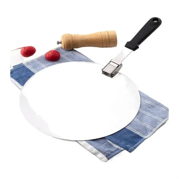 12In Round Stainless Steel Pizza Peel with Foldable Handle
