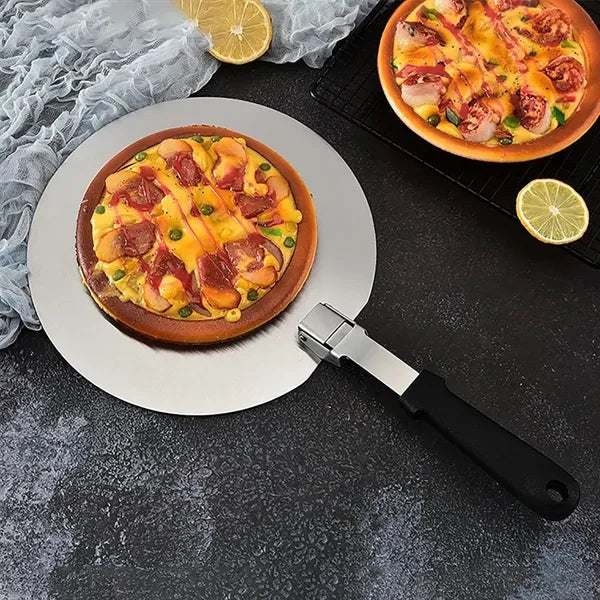 12In Round Stainless Steel Pizza Peel with Foldable Handle