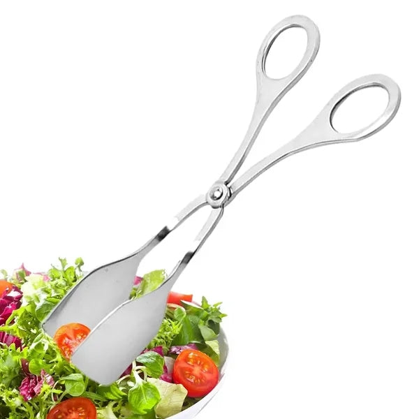 Stainless Steel Scissor-Style Flat Serving Tongs&Buffet Clip