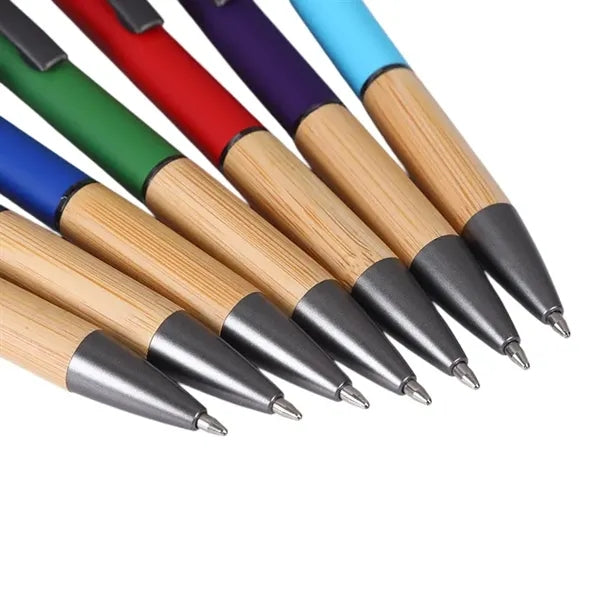 Soft Touch Bamboo Barrel Pen