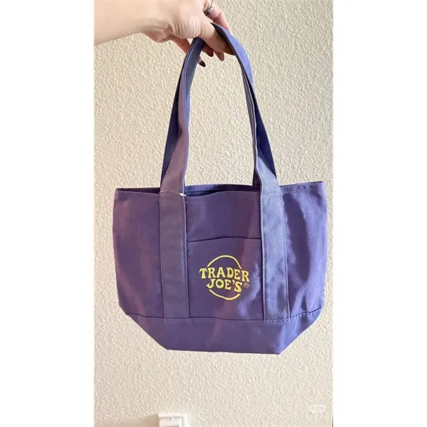 Canvas Tote Bag with Pockets 13" x 11" x 6"