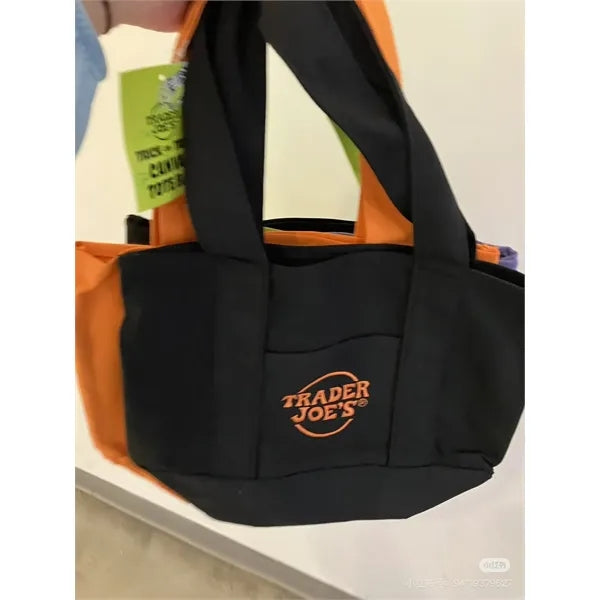 Canvas Tote Bag with Pockets 13" x 11" x 6"