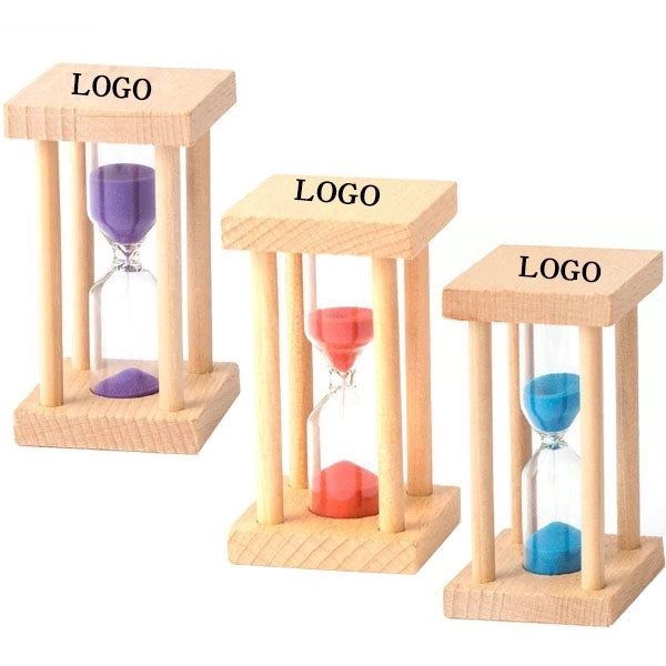 5min Wooden Frame Square Hourglass