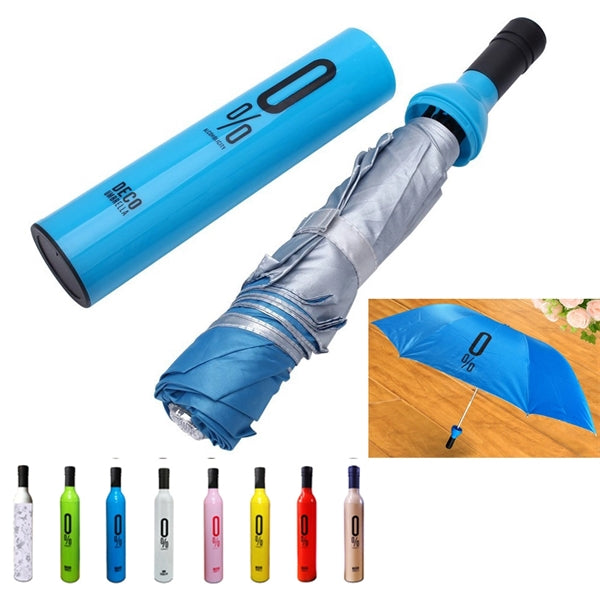Creative Wine Bottle Shape Mini Compact Foldable Design Semi