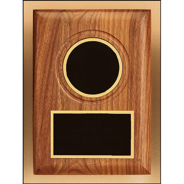 Walnut Plaque with Routed Disk Area 5x7