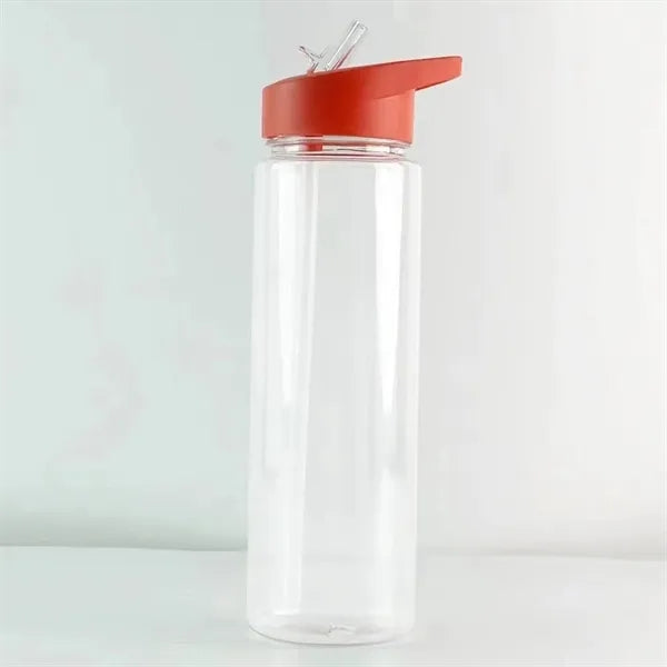 25oz Plastic Integrated Straw Carry Loop Sport Water Bottle
