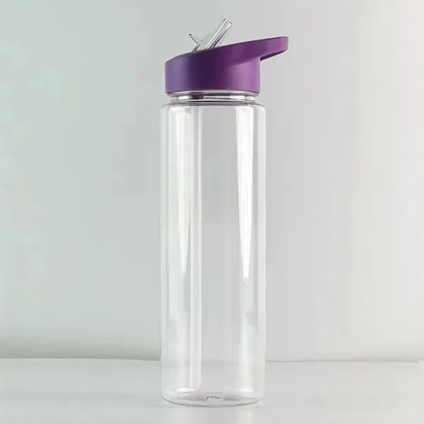 25oz Plastic Integrated Straw Carry Loop Sport Water Bottle