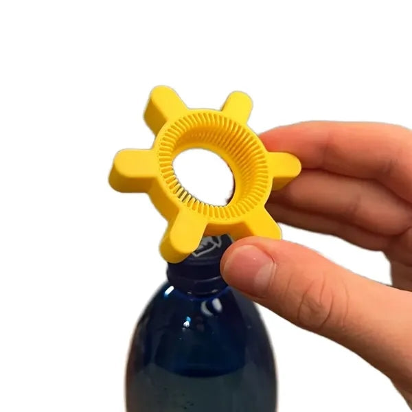 Multi Function Rotary Bottle Opener, Yellow Plastic Bar Tool