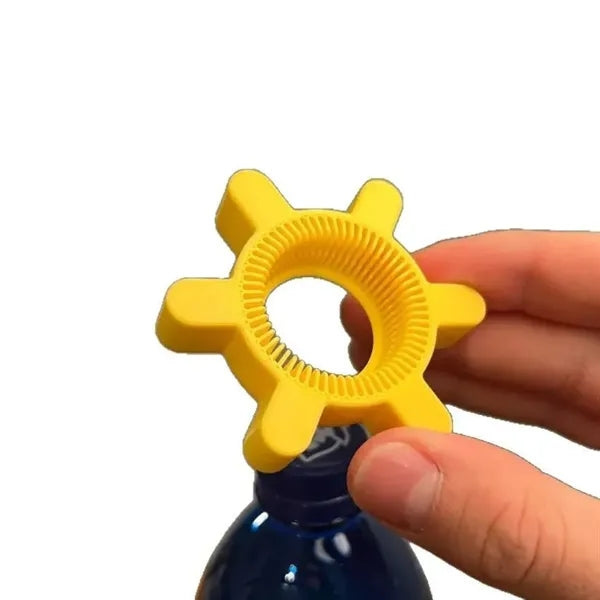 Multi Function Rotary Bottle Opener, Yellow Plastic Bar Tool